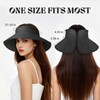 Sun Visors for Women, Wide Brim Foldable & Packable Ponytail