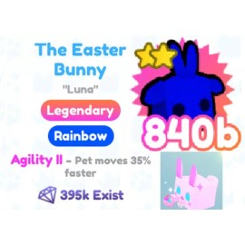RB Rainbow Easter Bunny Legendary Pet Sim Simulator X PSX on Roblox game