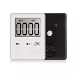 Unbranded Large LCD Digital Kitchen Cooking Timer Count-Down Up Clock Loud Alarm Magnetic - White