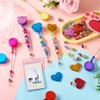 Beadthoven 55pcs DIY Beadable Badge Reels Making Kit Bling Heart