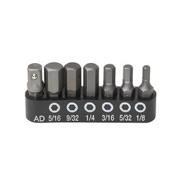 STRAIGHT 12-706 Hex Bit (inch) & Socket Adapter Set