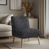 Talayituse Black Leopard Print Accent Chair Cover Slipcover, Armless Stretch