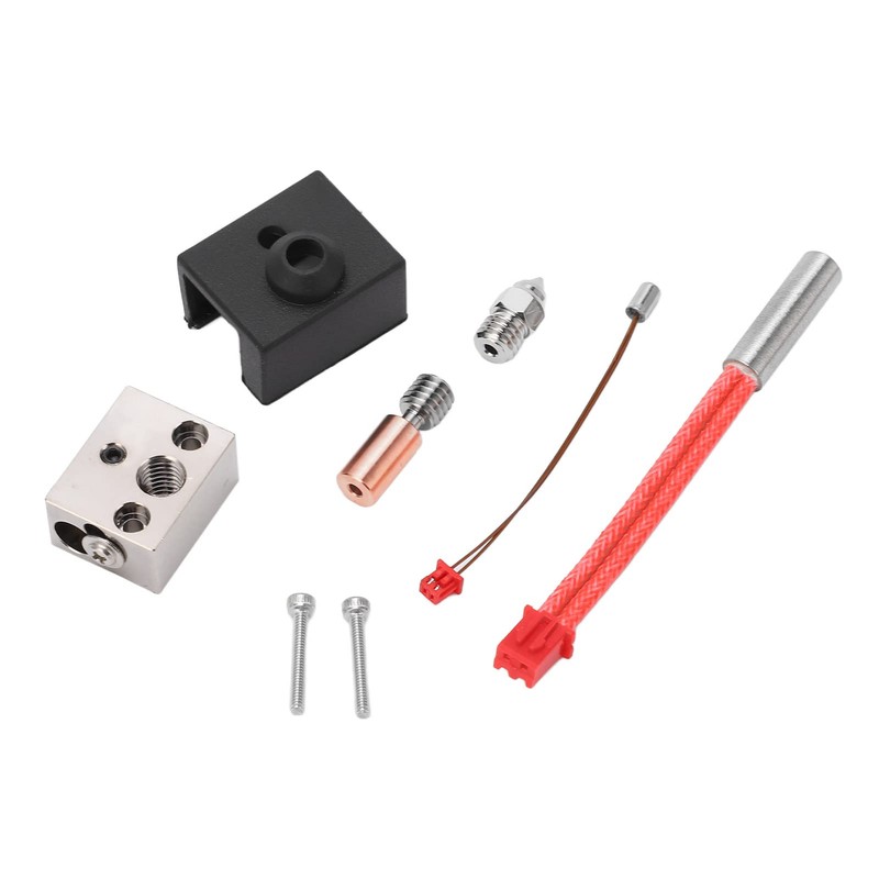 Extruder Heating Block Kit, High Temperature 300 °C Titanium Heatbreak