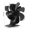 6 Blade Stove Eco Fan Black Self Starting High Temperature
