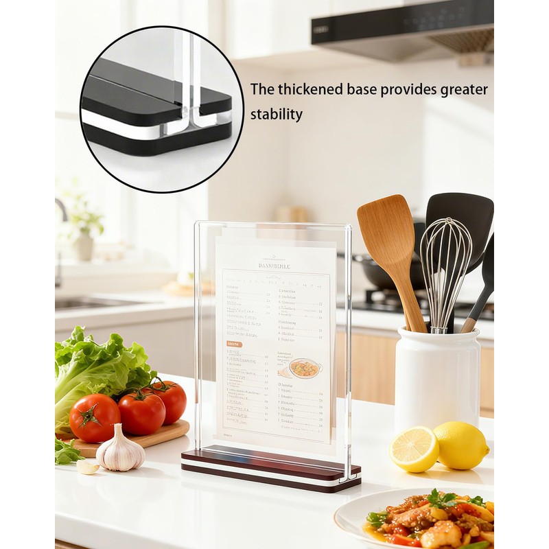Acrylic Sign Holder 4x6 Inch (6 Pack) - Vertical Clear