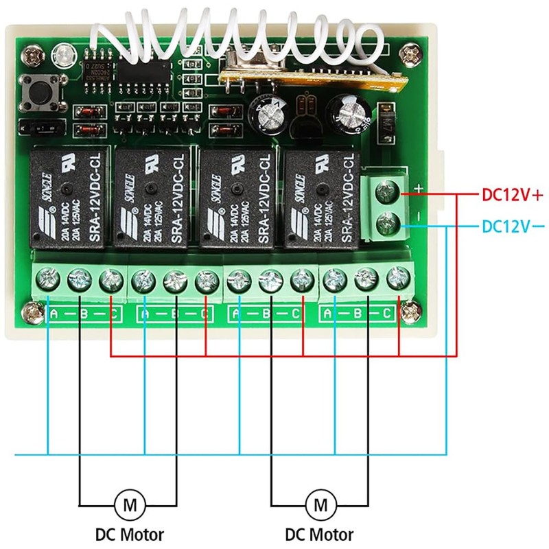 DC 12 V Wireless Radio Remote Control Switch, 433 MHz