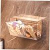 ABOOFAN Wall Mounted Cotton Swab Dispenser Dustproof Flip Lid Storage