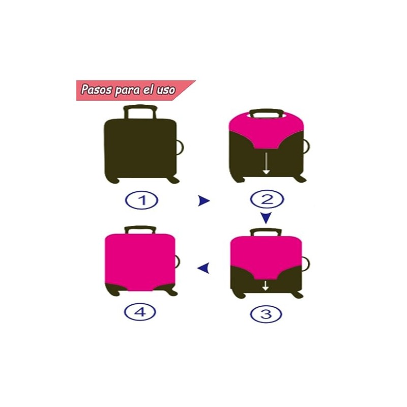 funda de maleta de color sólido, maleta chica de viaje