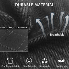 Canvas Chef Apron with 3 Pockets - Adjustable Cross Back Apron for Men and Women, Ideal for Kitchen, Gardening, BBQ, and Crafting - Durable Work Apron for Home and Professional Use with Notebook