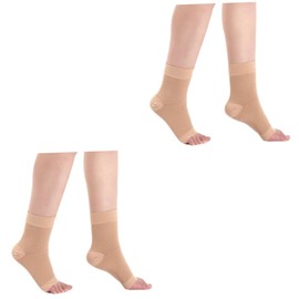 Healvian 2pairs Compression Ankle Support Socks for Plantar Fasciitis Elastic Ankle Protector for Injury Recovery s Skin Breathable Design for Athletes and Active Lifestyles