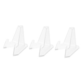 JECOMPRIS 3pcs Scraping Board Display Stand Clear Display Shelf Guasha Board Display Stand Easel Display Stand Clear Book Shelves Clear Plate Stands Tabletop Easel Transparent Plastic