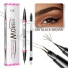 2 in 1 Eyebrow Pencil, Eyebrow Pencil with Two Ends