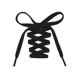 [TOKYOba] Flat Laces, Shoelaces, Shoelaces, Sneakers, Durable, 39.4 inches (100 cm), 47.2 inches (120 cm), 63.0 inches (160 cm), Black