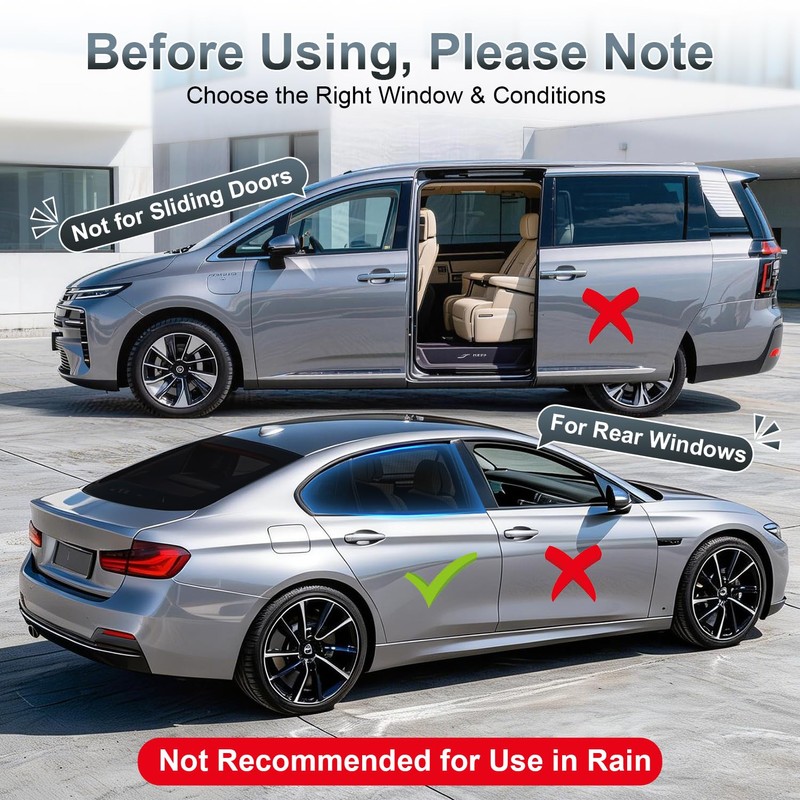 PEYOU Car Window Shades for Baby 2 Pack, Stretchable &