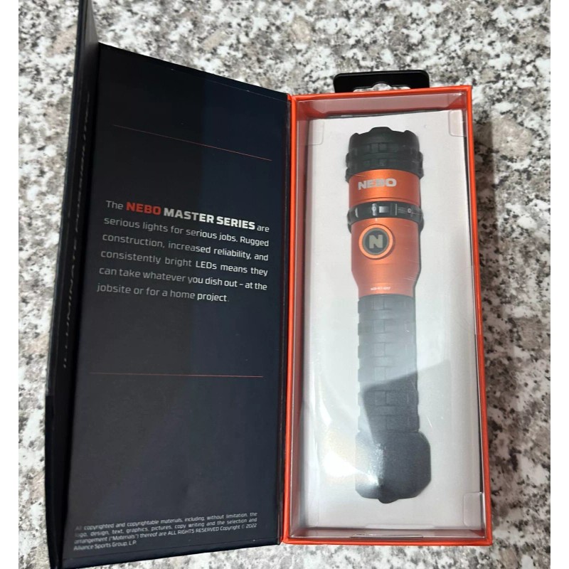 NEBO Master Series IP67 Waterproof Rechargeable 1500 Lumen LED Flashlight