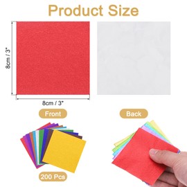 MECCANIXITY 200 Pcs Foil Candy Wrappers, 3" x 3" Orange Chocolate Foil Wrappers Orange Texture Square Aluminum Foil Wrapping Paper Sheet for DIY Candies Party Favors Decorations