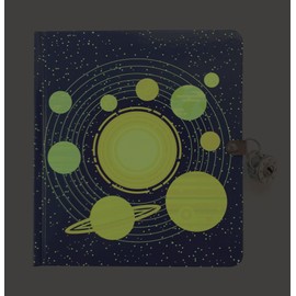 Playhouse Solar System Glow in The Dark Lock & Key Lined Page Diary for Kids