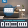 CML 4-Gang Matte White Decorator Screwless Wall Plates, 4 Pack
