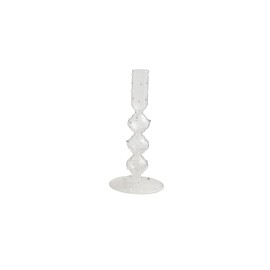 Mud Pie Med Dotted Glass Candlestick; 7" X 3 1/2" Dia