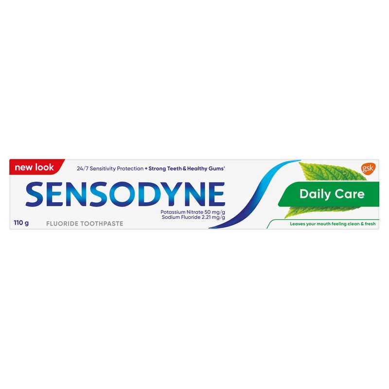 Sensodyne Toothpaste, Daily Care for Sensitive Teeth, 110g
