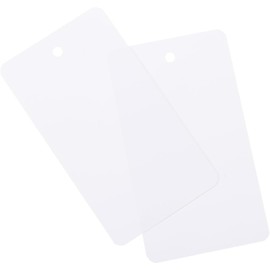 TOP-VIGOR 200Pcs Plastic Shipping Tags, 5x9cm Waterproof Hang Tags, Blank Labeling with Eyelet for Product Identification Labels Valve Marking Outdoor Tagging, White
