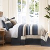 DUOHONG 120"x120" Oversized Bedspread - 100% Cotton, Striped Pattern California