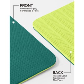 Ewedoos Eco Friendly Yoga Mat Thick TPE Yoga Mat Non Slip Yoga Mats Anti-tear Exercise Workout Mat for Women Men Kids Yoga, Pilates and Fitness