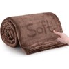 MOONLIGHT20015 Fleece Blanket Throws for Sofas - 400 GSM Brown