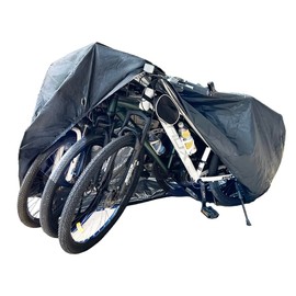 Bike Covers for 2 or 3 Bikes, [2024 Upgraded] 2XL Large Outdoor Waterproof Bicycle Covers with Lock Hole for Mountain Road Electric Bicycle Bikes