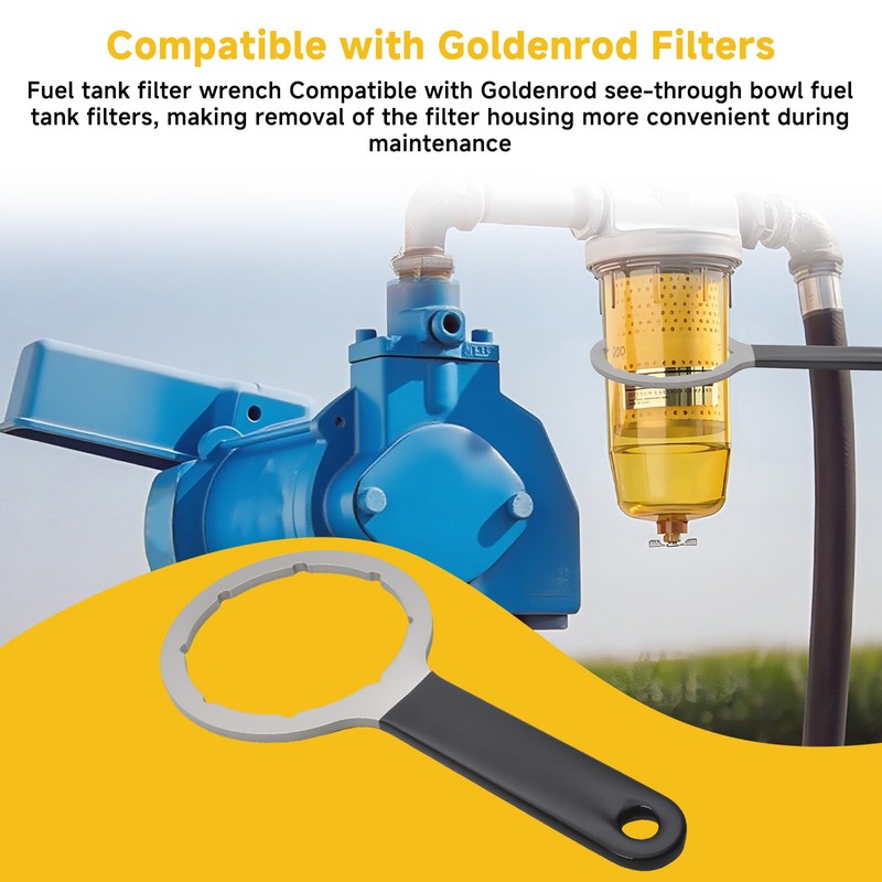 SRIAOO For Fuel Tank Filter Wrench Compatible with Goldenrod See-Through