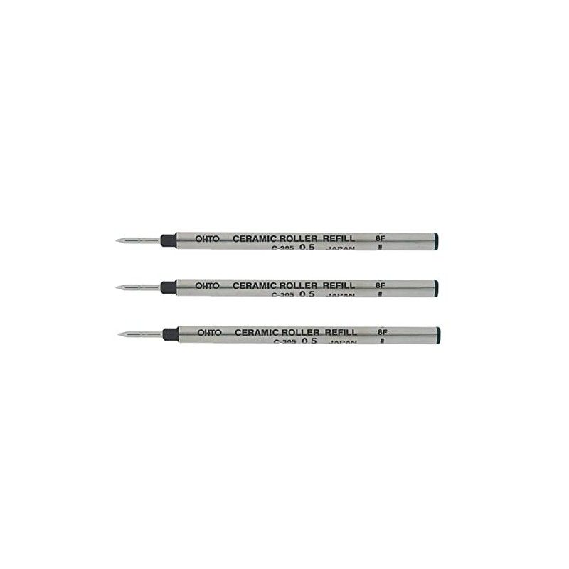 Auto Rollerball Pen Refill, 0.5, Black, C-305, Black, Set of