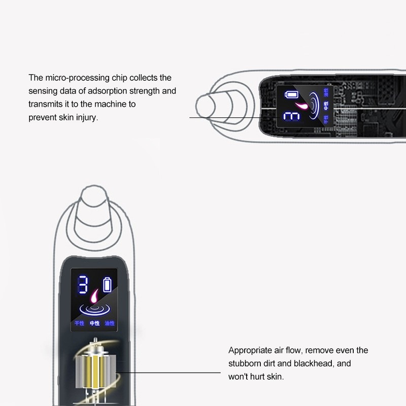 USB Electric Blackheads Removal Vacuum Face Pores Cleaner Exfoliating Lifting