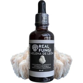 Hongo Melena de Leon 100 Puro - Real Fungi Melena de Leon Suplemento en liquido de extracto de hongo - (50ml) -