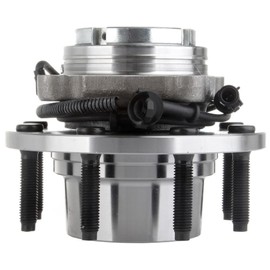 FUOJIJI Wheel Hub and Bearing Assembly Front Side Polished Protected Steel with ABS Sensor 8 Lugs for Excursion 2000-2002 for F250 SuperDuty 1999-2004 for F350 SuperDuty 1999-2004