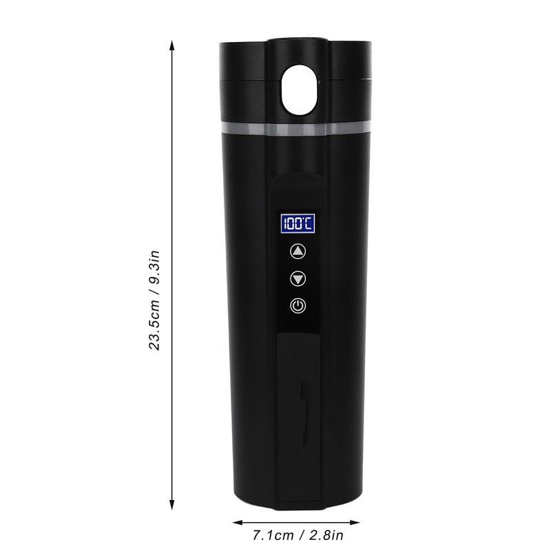 Electric Heated Travel Mug 450ml Smart Temperature Control Low Noise