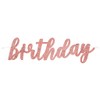 Rose Gold Glitz Happy Birthday Script Prismatic Foil Jointed Banner