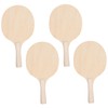BESPORTBLE Wooden Paddles Set 4pcs Badminton Rackets Large Surface Easy