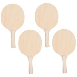 BESPORTBLE Wooden Paddles Set 4pcs Badminton Rackets Large Surface Easy to Carry Control
