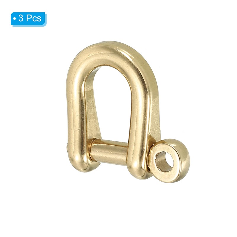 PATIKIL D-Ring Shackles, 3 Pieces 1/4 Inch Inner Width Solid