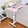 RUIAN Rolling Laptop Desk Adjustable Small Mobile Laptop Standing Table