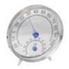 Round Thermometer Stainless Steel Waterproof Heat Resistant Thermometer Hygrometer for