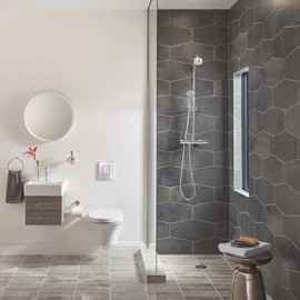 Essentials Toilet Paper Holder With Cover, Starlight Chrome