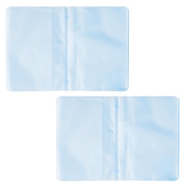 Tabanzhe 2Pcs Transparent Credit Card Holder,Album Card Protector,Star Card Protector Booklet for Album Cards,Song Cards, Insurance Cards,Debit Cards,Polaroid Photos(10 Pages 10 Slots and 20 Slots)