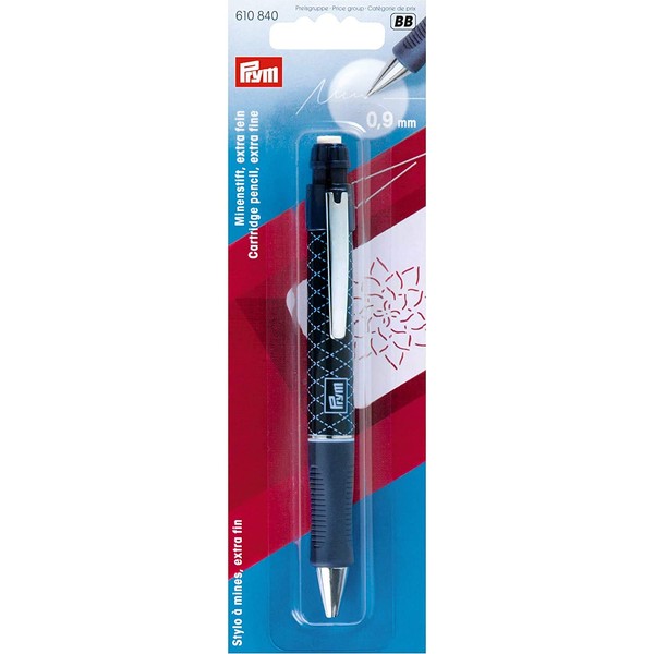 Prym Cartridge Pencil P610840 with Two White Refill Cartridges 0.9mm