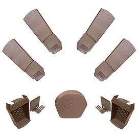 Klober Dry Verge Roof Edging Kit - 12 x Brown Dry Verge Units, 1 x Domed Apex End Cap & 2 x Starter Closure Kits