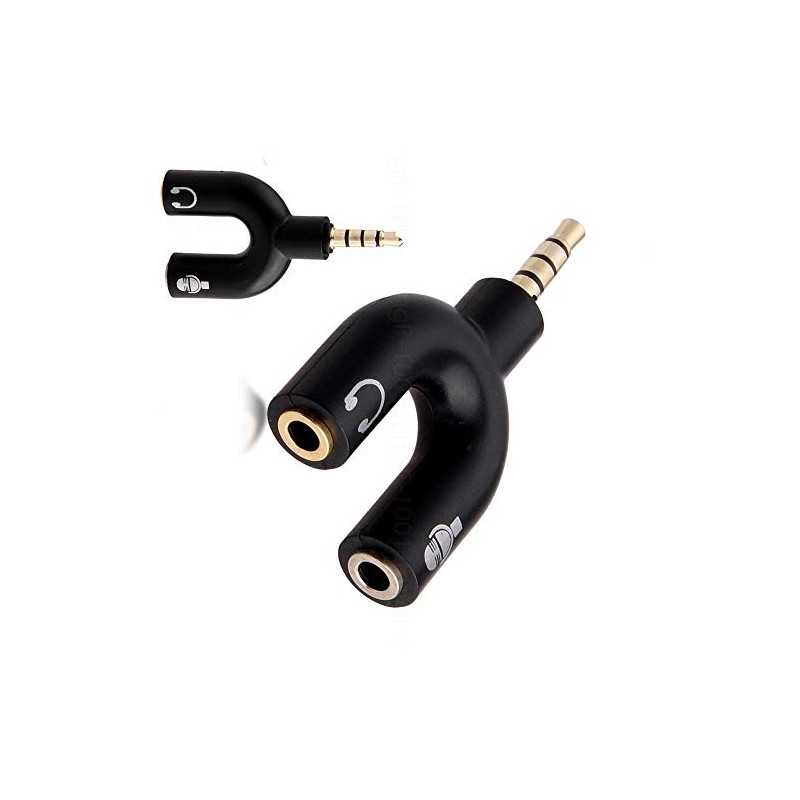 Mr.Gadget's Solutions 3.5mm Stereo Splitter Audio to Mic Headset Jack