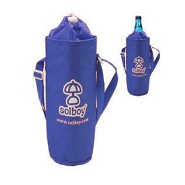 Solboy Bottle Cooler Blue Bottle Bag with Strap Thermal Cover Picnic Beach