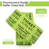 1000 L LIKED Raffle Tickets,Neon Green,Self Adhesive,Double Rolls, Use for