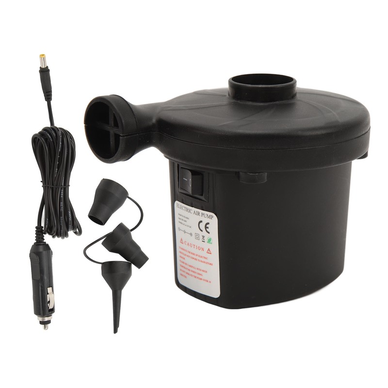 Electric Air Pump 3 Nozzles Portable Inflator Deflator Pump for