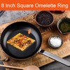 2 Packs Large 8 Inch Square Omelette Ring for Griddle,